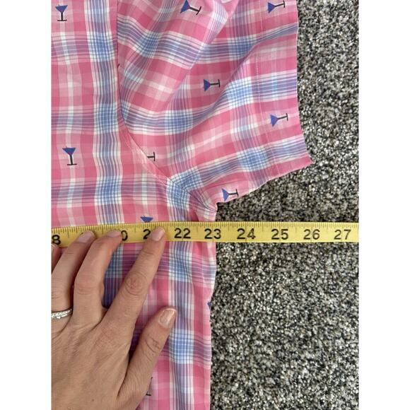 Robert Graham Large Pink Martini Short Sleeve Shirt Button Down - Picture 6 of 7